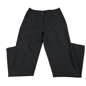 Nike Golf FitDry Pants Womens 2 Black Straight Leg Performance Trousers 256859
